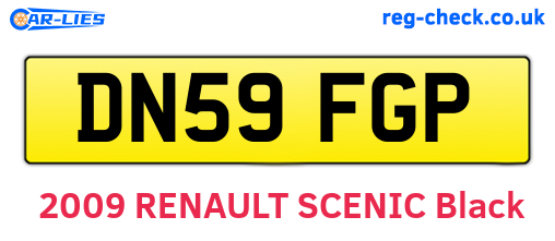 DN59FGP are the vehicle registration plates.