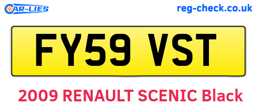 FY59VST are the vehicle registration plates.