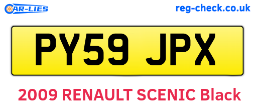 PY59JPX are the vehicle registration plates.