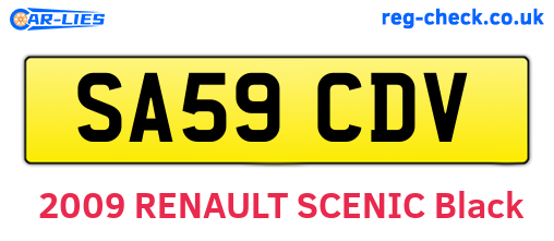 SA59CDV are the vehicle registration plates.