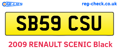 SB59CSU are the vehicle registration plates.