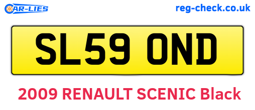 SL59OND are the vehicle registration plates.