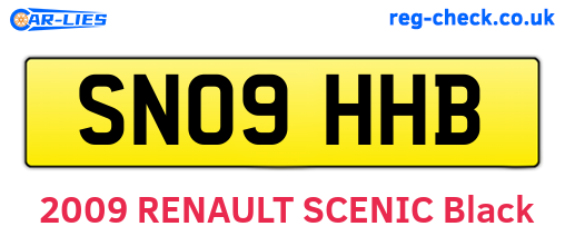 SN09HHB are the vehicle registration plates.