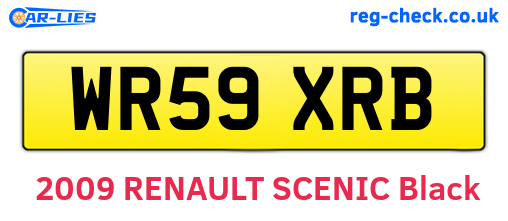 WR59XRB are the vehicle registration plates.