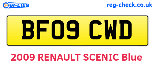 BF09CWD are the vehicle registration plates.