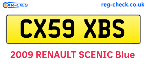 CX59XBS are the vehicle registration plates.