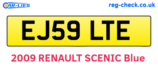 EJ59LTE are the vehicle registration plates.