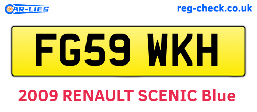 FG59WKH are the vehicle registration plates.