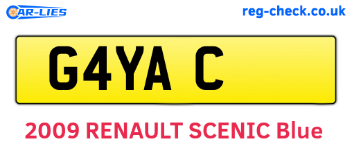 G4YAC are the vehicle registration plates.
