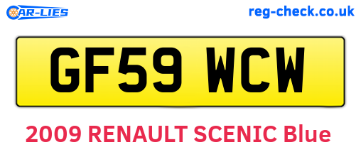 GF59WCW are the vehicle registration plates.