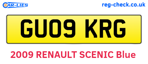GU09KRG are the vehicle registration plates.