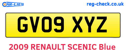 GV09XYZ are the vehicle registration plates.