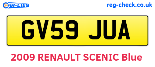 GV59JUA are the vehicle registration plates.