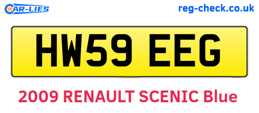 HW59EEG are the vehicle registration plates.