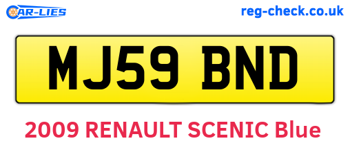 MJ59BND are the vehicle registration plates.