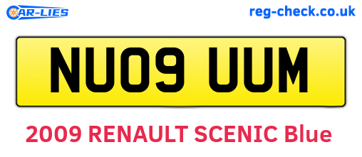 NU09UUM are the vehicle registration plates.