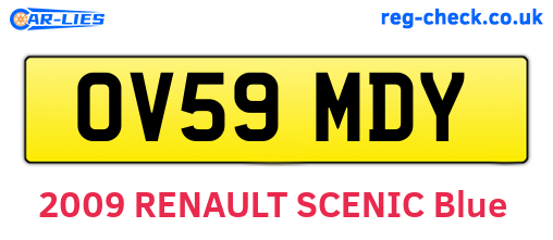 OV59MDY are the vehicle registration plates.