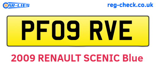 PF09RVE are the vehicle registration plates.