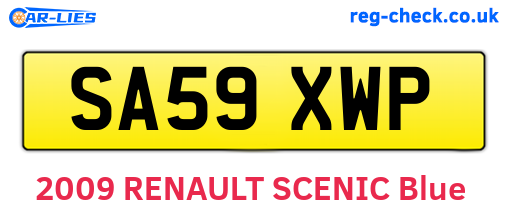 SA59XWP are the vehicle registration plates.