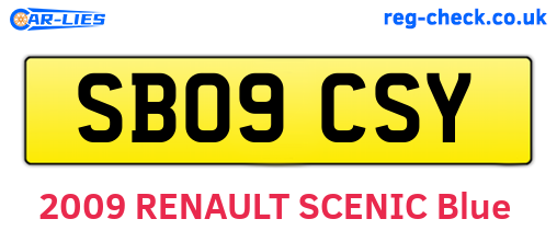 SB09CSY are the vehicle registration plates.