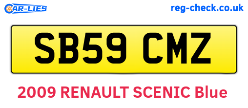 SB59CMZ are the vehicle registration plates.