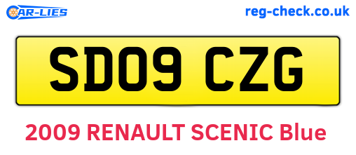 SD09CZG are the vehicle registration plates.