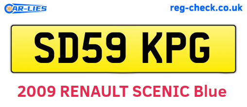 SD59KPG are the vehicle registration plates.
