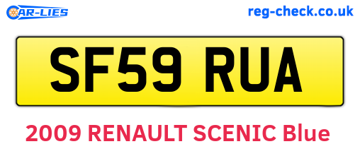 SF59RUA are the vehicle registration plates.