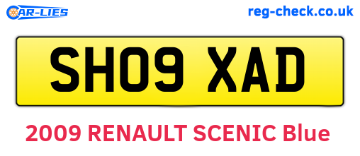 SH09XAD are the vehicle registration plates.