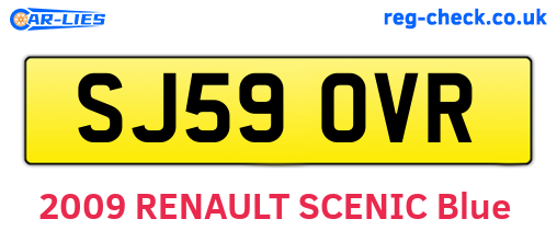 SJ59OVR are the vehicle registration plates.