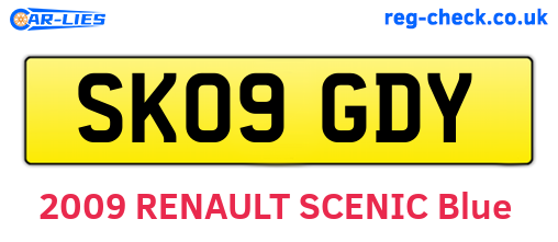 SK09GDY are the vehicle registration plates.