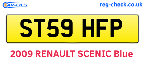 ST59HFP are the vehicle registration plates.