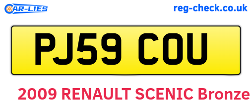 PJ59COU are the vehicle registration plates.