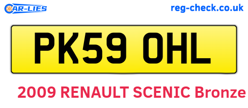 PK59OHL are the vehicle registration plates.