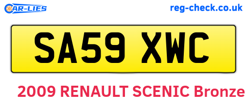 SA59XWC are the vehicle registration plates.