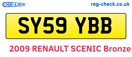 SY59YBB are the vehicle registration plates.