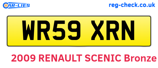 WR59XRN are the vehicle registration plates.