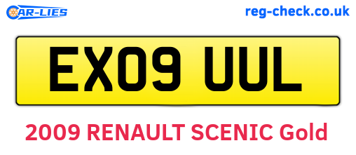 EX09UUL are the vehicle registration plates.