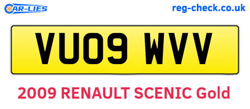 VU09WVV are the vehicle registration plates.
