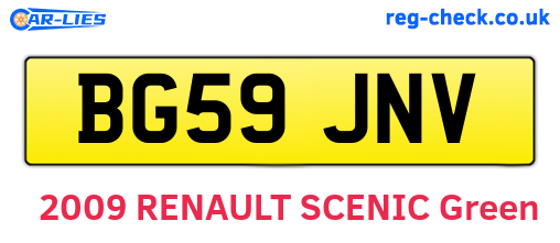 BG59JNV are the vehicle registration plates.