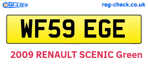 WF59EGE are the vehicle registration plates.