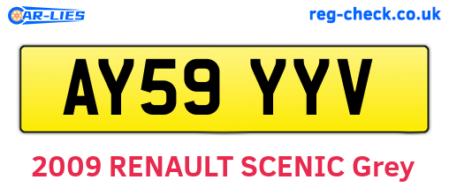 AY59YYV are the vehicle registration plates.