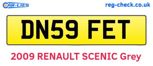 DN59FET are the vehicle registration plates.