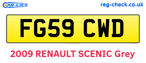 FG59CWD are the vehicle registration plates.