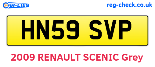 HN59SVP are the vehicle registration plates.