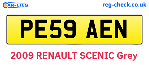PE59AEN are the vehicle registration plates.