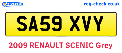 SA59XVY are the vehicle registration plates.