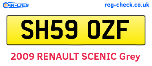 SH59OZF are the vehicle registration plates.