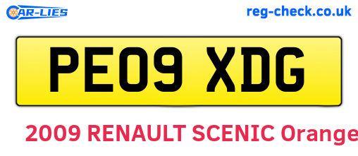 PE09XDG are the vehicle registration plates.