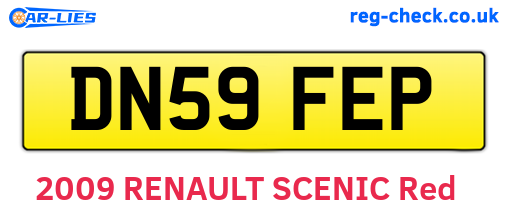DN59FEP are the vehicle registration plates.